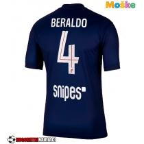 Moške Nogometnih dresov Paris Saint-Germain Lucas Beraldo #4 Domači 2025-26 Kratki rokavi